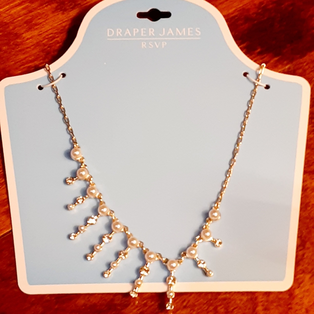 Draper James RSVP Gold Pearl & Cubic Zirconia Necklace